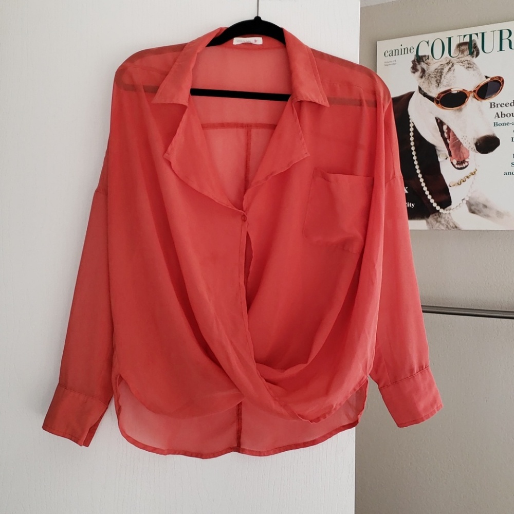 Love Culture Size S Wrap shirt.